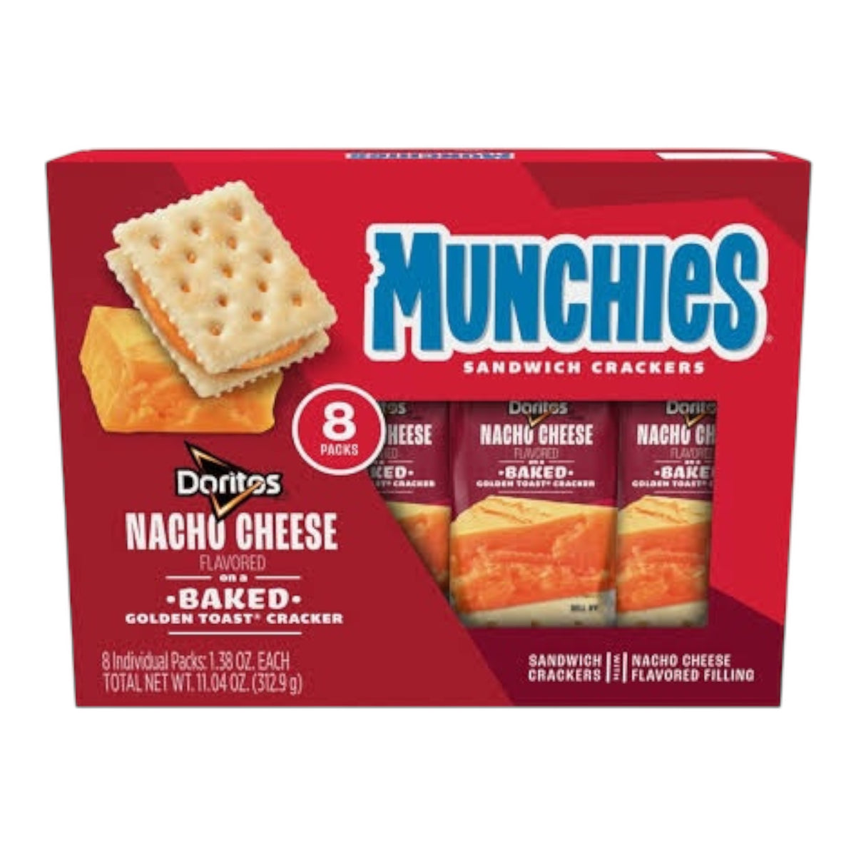 Galletas Sandwich de Nacho Cheese Munchies 8 Piezas