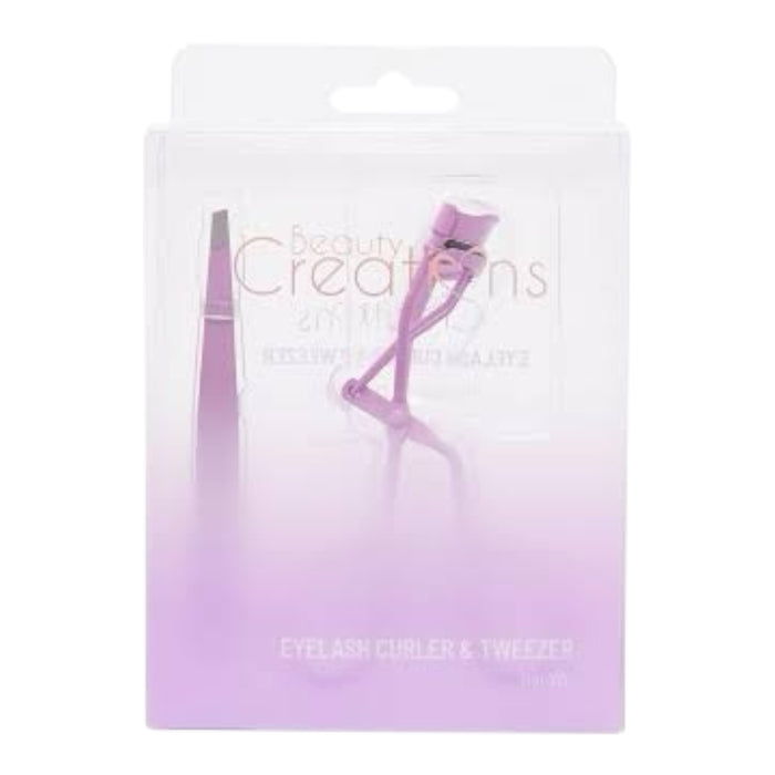 Kit Eyelash Curler & Tweezer (Purple) Beauty Creations