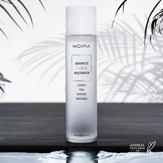 Moira Advanced 4-in-1 Multi-Water Agua Desmaquillante Multiusos Tónica, Hidratante, Humectante y Microexfoliante 4 en 1