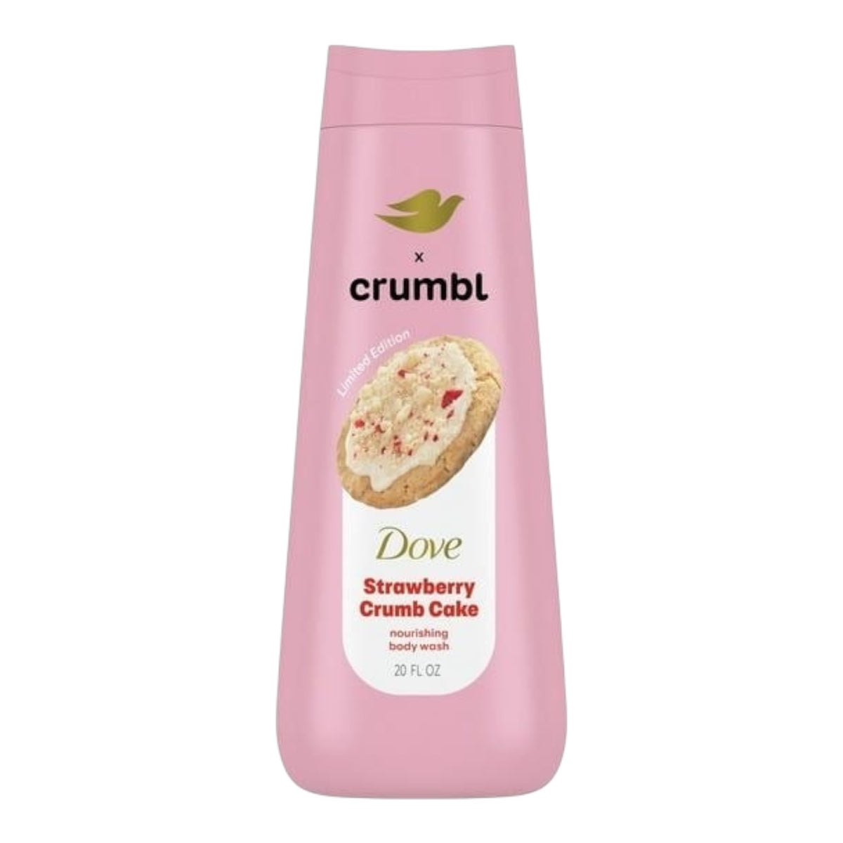 Dove x Crumbl Moisturizing Liquid Body Wash Strawberry Crumb Cake