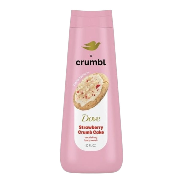 Dove x Crumbl Moisturizing Liquid Body Wash Strawberry Crumb Cake