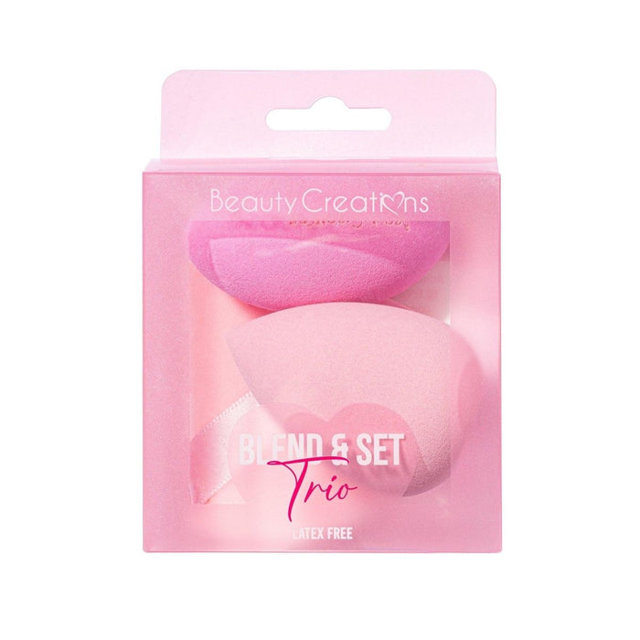 Blend & Set trio de esponjas y borla - Beauty Creations
