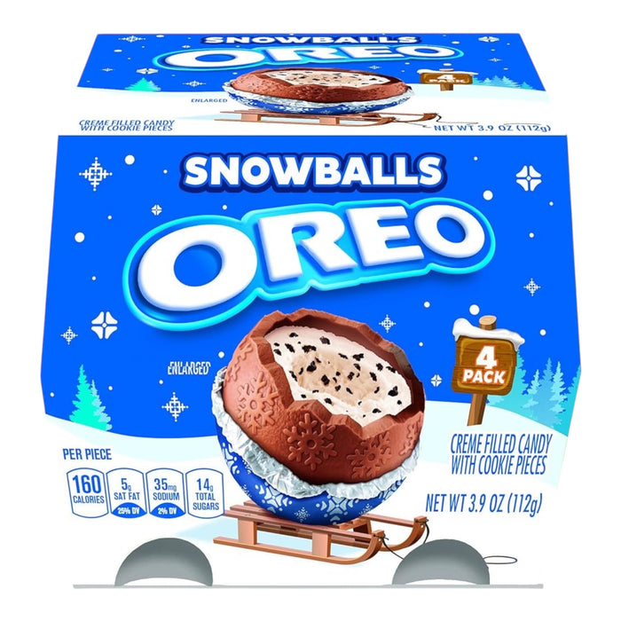 Oreo Snowballs rellenos de crema con trozos de galleta 4 unidades