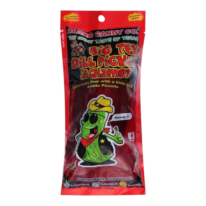 Alamo Candy Big Tex Dill Pickle in Chamoy