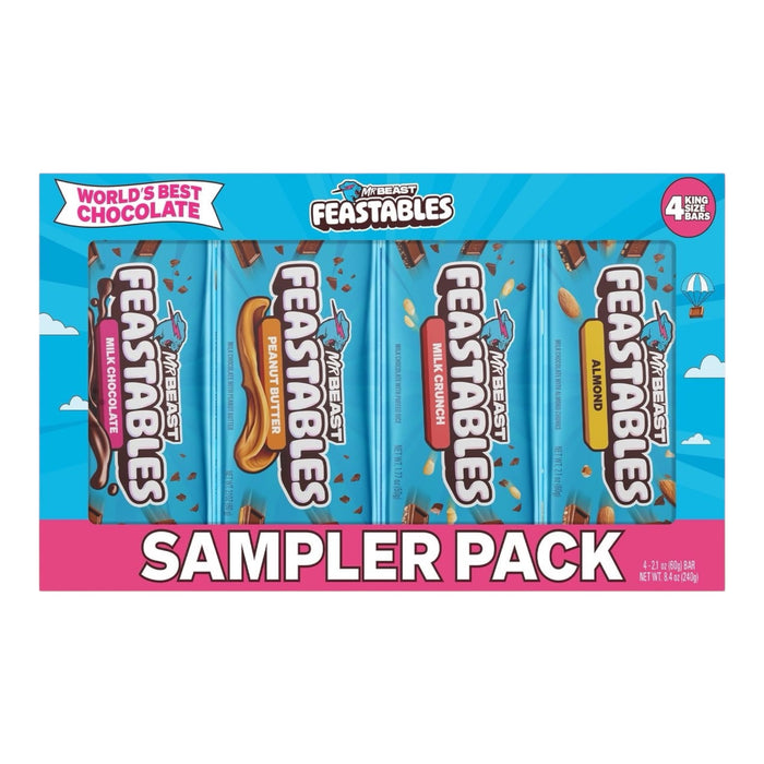 Feastables Mr Beast barras de chocolate 4 pack
