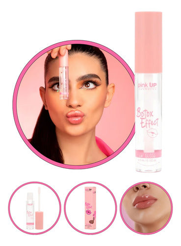 Lipgloss Pink Up Efecto Botox 01 Glass