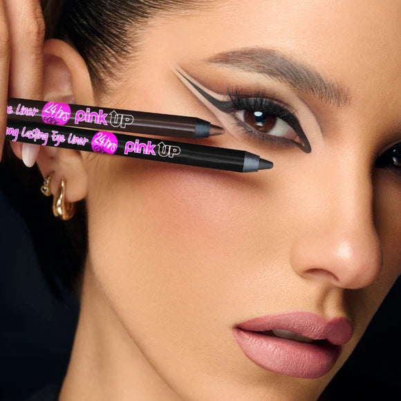 Lápiz delineador Long Lasting Eyeliner 24hrs Very Black (100) Pink Up
